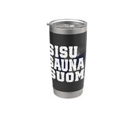 SISU SAUNA SUOMI Finlandia Finlandeses Norte Europa Tierra exótica Vaso térmico de acero inoxidable de doble pared