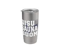 SISU SAUNA SUOMI Finlandia Finlandeses Norte Europa Tierra exótica Vaso térmico de acero inoxidable de doble pared