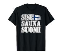 SISU SAUNA SUOMI Orgullo nacional finlandés místico vista norte Camiseta