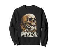 Sisyphus The Absurd Vintage Philosophical Skull Sudadera