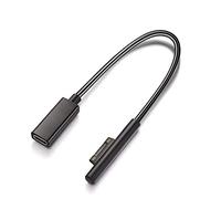 Sisyphy - Cable de carga (hembra USB-C, 20 cm), compatible con Microsoft Surface Pro 7/6/5/4/3 GB3/2/1 Laptop4/3/2/1, requiere un cargador USB-C de 45 W 15 V/3 A