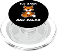 Sit Back and Relax Meditando Zorro Meditación PopSockets PopGrip para MagSafe