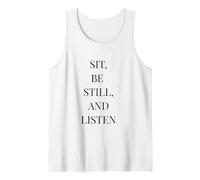 Sit Be Still and Listen - Cita literaria Minimalista Camiseta sin Mangas