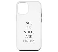 Sit Be Still and Listen - Cita literaria Minimalista Carcasa para iPhone 12/12 Pro
