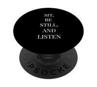 Sit Be Still and Listen - Cita literaria Minimalista PopSockets PopGrip Adhesivo