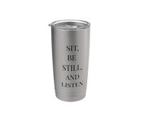 Sit Be Still and Listen - Cita literaria minimalista Vaso térmico de acero inoxidable de doble pared