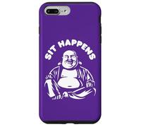 Sit Happens | Cotización Divertida del Monje de Buda Que ríe Carcasa para iPhone 7 Plus/8 Plus