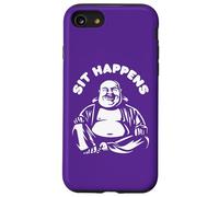 Sit Happens | Cotización Divertida del Monje de Buda Que ríe Carcasa para iPhone SE (2020) / 7/8