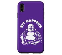 Sit Happens | Cotización Divertida del Monje de Buda Que ríe Carcasa para iPhone XS MAX