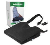 sit right Cojín de cuña para coche y oficina, ergonómico, rígido, moderno, para asiento, elevador de asiento, extra grande, negro, hasta 90 kg