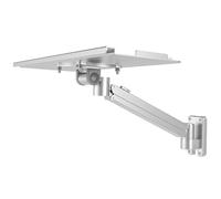 Sit-Stand Wall Keyboard Tray, Keyboard Tray Wall Mount, Pneumatic Spring Keyboard and Mouse Shelf, Height Adjustable Typing Platform, Full Motion Swivel, Holds Up to 10KG, for Industrial(A,45CM)