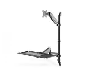 Sit-Stand Workstation wall single mount, black max load capacity: 1-8 kg,max Screen Size: 17"-32"