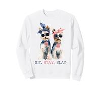 Sit Stay Slay, Divertido Yorkie, Lindo y Atrevido Amante de los Perros Sudadera