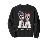 Sit Stay Slay, Divertido Yorkie, Lindo y Atrevido Amante de los Perros Sudadera