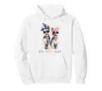 Sit Stay Slay, Divertido Yorkie, Lindo y Atrevido Amante de los Perros Sudadera con Capucha