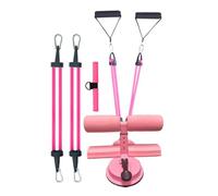 Sit Up Foot Holder, Ab Training Device, Adjustable Height Foam Padding Portable Secure Grip Compact Lightweight Comfort Grip, Exercise Foot Brace for Workout Gym, 9.06 x 7.87 pulgadas, rosa, negro