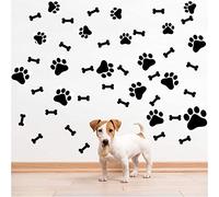 SITAKE 76 pegatinas para decoración de perros, 40 pegatinas para mascotas con estampado de pata de perro y 36 pegatinas para huesos de perro, pegatinas para la habitación de niñas y niños