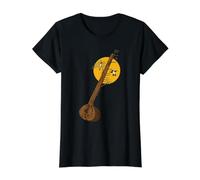 Sitar Instrument Shirt Tree of Life Music Instrument Camiseta gráfica económica, Mujer, Negro, XL