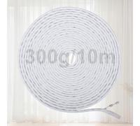 sitarcmin 300g Cinta de Plomo para Cortinas 10m, Cinta Pesos para Cortinas Dobladillos para a Prueba de Viento, Contrapesos Cortinas Cuerda de Plomo para Cortinas Exterior y Interior (30 g/m, Blanco)