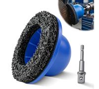sitarcmin Amoladora de cubo de rueda, 150 mm, limpiador de bujes de rueda para coche, con adaptador de 1/4", eliminador de óxido para cubo de rueda, disco de freno, vaso abrasivo compatible con