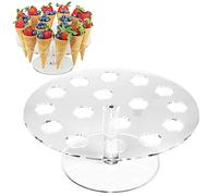 Sitayakuma Helado de Acrílico Soporte 16 Agujeros Estante De Helado Transparente Soporte del Sushi para Rollo de Mano de Sushi de Conos de Helado