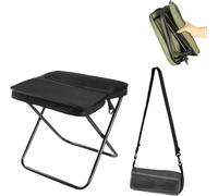 Sitbag Portable Chair,Lightweight Foldable Backpack Stool,Mini Outdoor Camping Folding Seat,for Camping, Hiking, Fishing & Events (Black, Small)