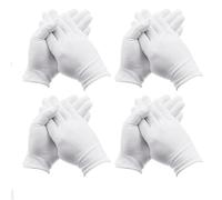 Sitbfoam 12 pares de guantes de algodón blanco para manos secas, hidratantes, cosméticos, eccemas, spa y joyas de monedas, inspección, manoplas para servir