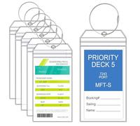 Sitbfoam 6 etiquetas para equipaje, etiquetas para equipaje para cruceros, resistentes al agua, PVC transparentes, versátiles y prácticas etiquetas para direcciones, etiquetas para nombre y equipaje