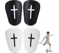 sitengjun 2 Pares Mini Espinilleras Futbol Espinilleras Pequeñas 8x5 cm (Modello a lettere incrociate) Parastinchi da Calcio piccoli - Adatti a Ragazzi, Ragazze, adolescenti e Bambini