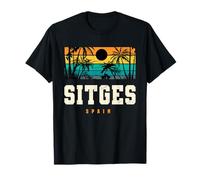 Sitges España Mediterráneo Playa Sunset Design Camiseta