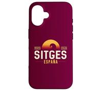 Sitges España | Sitges Costa Brava España Retro Wave Logo Carcasa para iPhone 16