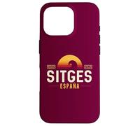Sitges España | Sitges Costa Brava España Retro Wave Logo Carcasa para iPhone 16 Pro