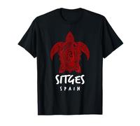 Sitges España Tribal Tortuga Marina Océano Arte Diseño Camiseta
