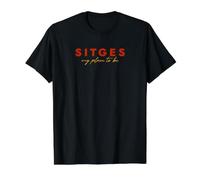Sitges. My Place to be. Camiseta gráfica económica, Hombre, Negro, L