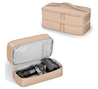 SITHON Bolsa de Viaje Compatible con Dyson Supersonic, Estuche de Viaje de Doble Capa Bolsa Organizadora de Almacenamiento Portátil Hidrófugo (Solo Bolsa) (Oro Rosa)