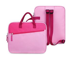 SITHON Funda para libros y bolígrafos Tiptoi, con correa ajustable para el hombro, espacio para 10 hasta 12 libros, mochila para TipToi, juego de iniciación, rompecabezas y accesorios, color rosa