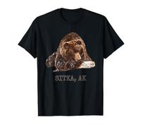 Sitka Brown Grizzly Bear En Nieve PNW Alaska Pacific NW Camiseta gráfica económica