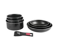 Sitram 712382 Batería Premium 7 Piezas 3 Cacerolas Ø16/18/20 cm + 3 Sartenes Ø20/24/28 cm con Mango Extraíble - Aluminio Prensado - Antiadherente sin PFOA - Cocina Familiar y Económica - Inducción