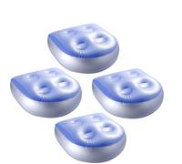 Sitrda 4 asientos elevadores para bañera de hidromasaje inflable, asiento multifuncional con succión, para adultos y niños en casa, spa y descanso (azul, 4 piezas)