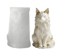 Sitting Cat Mold - Concrete Figurine Design, Flexible Silicone, Multi Purpose Craft | Candle Soap Mold For Home Wedding Party Table Centerpiece Room Decor