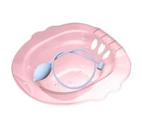 Sitz Bath - Baño portátil para hemorroides, bañera sobre el inodoro, baño portátil para el hogar, posparto con agujeros de drenaje y accesorio de bidé de descarga amplia área de asiento estilo 4
