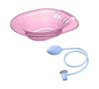 Sitz - Lavabo para inodoro con descarga, bidé duradero de 2000 ml, para mujer, color rosa con lavadora, 38 x 35,5 x 9,5 cm
