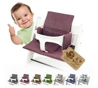 Sitzkissen - Funda de repuesto Set de cojines de asiento con Stokke Tripp Trapp para silla alta Mod. 2 (borgoña original)