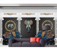 siuayosdj Fondo de pantalla 3D, papel tapiz de flores, papel tapiz de pared con globos y aviones, 3D, 300 x 210 cm