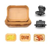 SIUDANGKA Forros desechables para freidora de aire compatibles con Ninja OG701 para parrilla eléctrica al aire libre, 50 hojas de papel pergamino sin blanquear, forros de papel pergamino