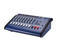 SIUKE Amplificador mezclador autoamplificado de 8 canales Amplificador de consola mezcladora de audio digital con alimentación fantasma de 48 V Ranura USB/para grabar DJ Stage Karaoke