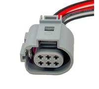 Siuku Conector Terminal Conector Hembra de válvula EGR de 6 Pines arnés de Cables 1J0 973 713 G 1J0973713G 42121200 con Cable de 15 cm y Calibre 20 AWG