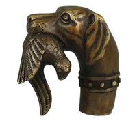SIULAS Cabezal de Perro de Cobre Puro Cabeza de bastón para Caminar Mango Decorativo clásico clásico de Estilo Antiguo Accesorios de bastón de Bronce Feng Shui decoración,B,8cm