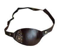 SIULAS Máscara de Ojo único, Parches de Ojo Pirata para Adultos, Medieval Retro Steampunk PU Cuero Venda con elástico Ajustable,Right