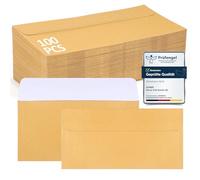 Siumir 100 sobres formato DIN Lang 220x110 mm - papel de alta resistencia 150 g/m² - sobres color oro - sin ventana - para documentos, invitaciones y tarjetas de felicitación
